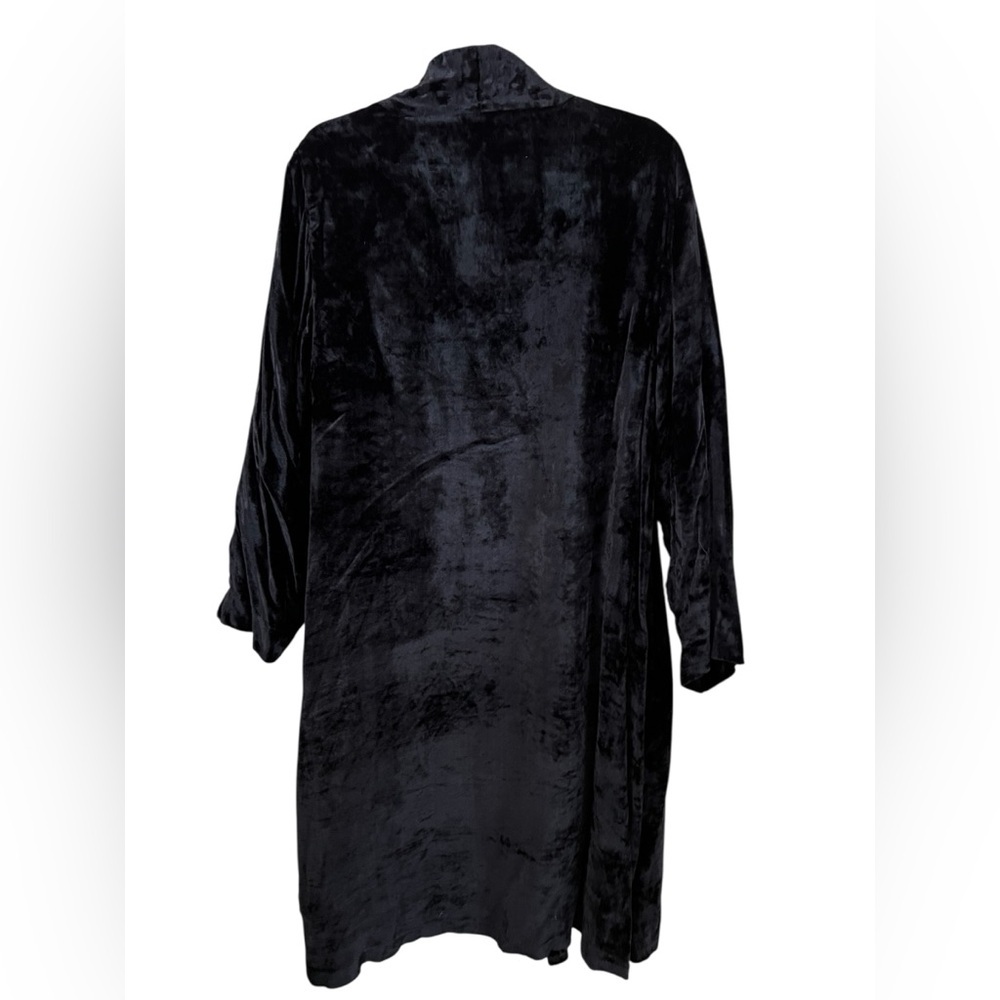 April Cornell Velvet Bead-Embroidered Open-Front Coat - Picture 3 of 6